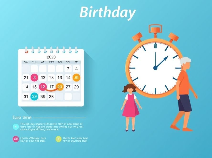 Age calculator online showing exact years months and days from birthdate