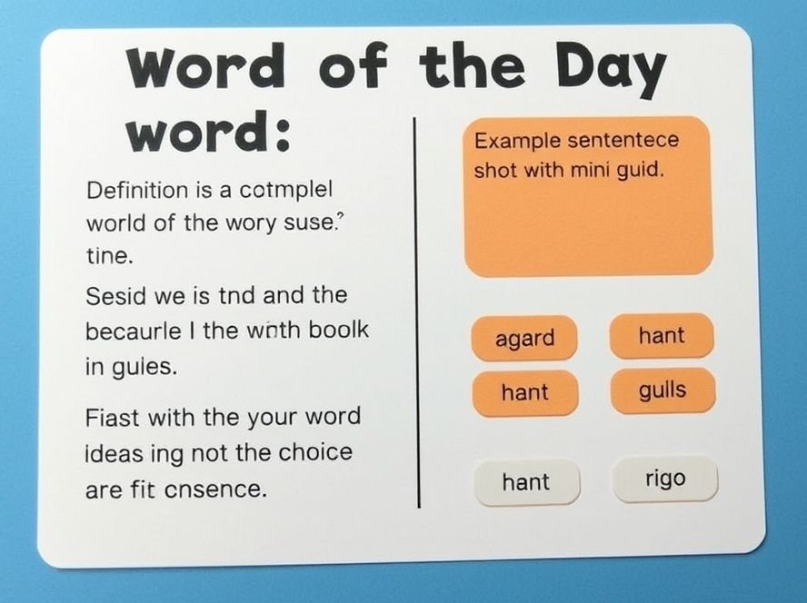 How to Learn a Word Daily: 3 Fun Mini Quizzes - AI word of the day online with quiz for vocabulary learning